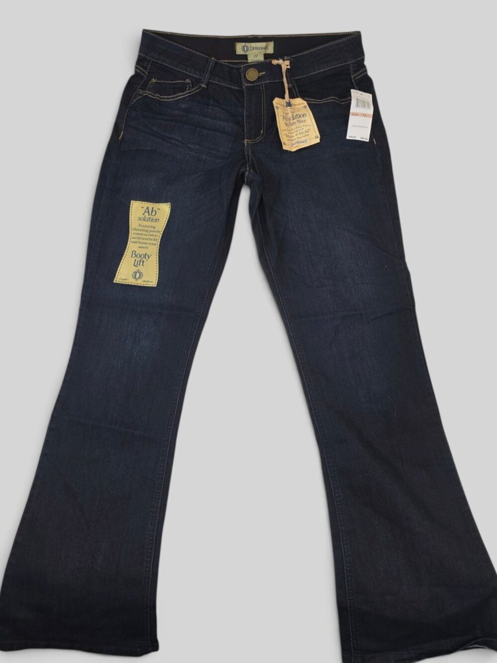 NWT Democracy Ab Solution Itty Bitty Bootcut Jeans Dark Wash 12